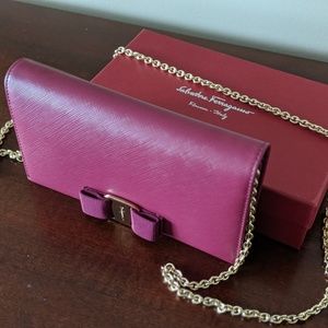Burgundy Ferragamo crossbody